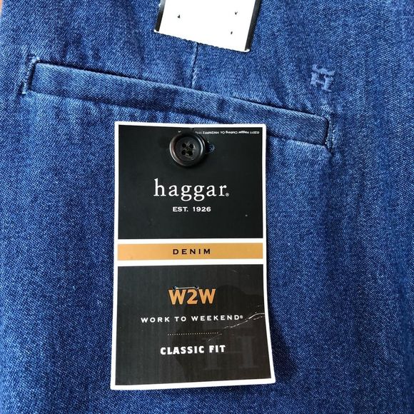 Haggar 36Wx32L Denim Classic Fit Comfort Waist - Picture 7 of 16